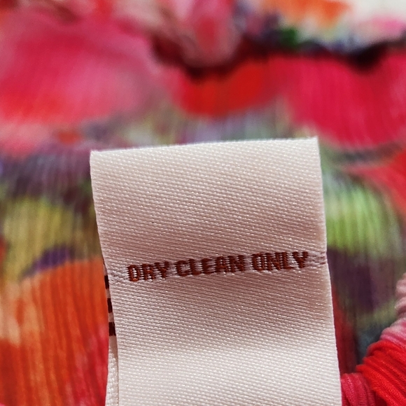 SUNDANCE Watercolor Floral Halter Tiered 100% Silk Midi Dress Sz Large - Picture 8 of 9